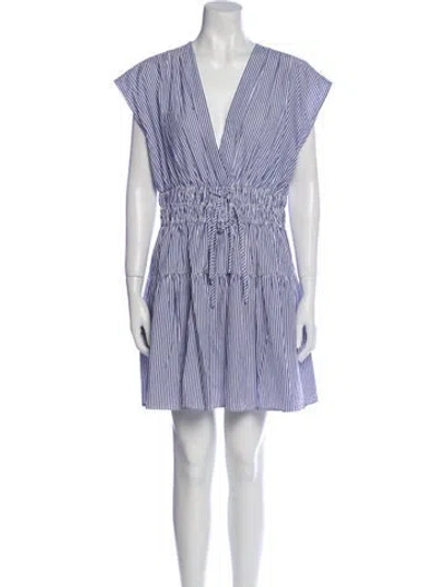 Pre-owned Nicole Miller Striped Mini Dress In Multi