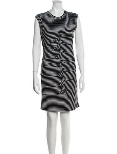 Pre-owned Nicole Miller Striped Mini Dress In Multi