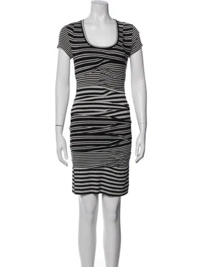 Pre-owned Nicole Miller Striped Mini Dress In Multi