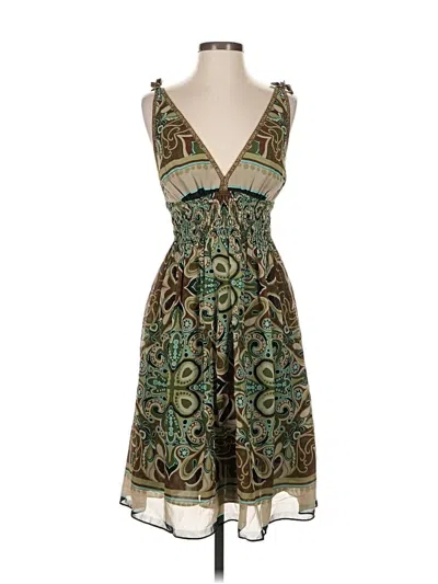Pre-owned Nicole Miller Studio Cocktail Dress In Green