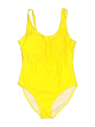 Pre-owned Nicole Miller Studio One Piece Swimsuit In Yellow