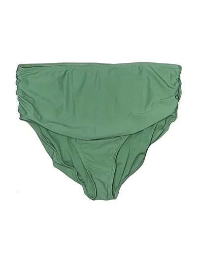 Pre-owned Nicole Miller Studio Swimsuit Bottoms In Green