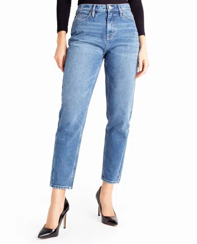 Nicole Miller Sunnyside High Rise Taper Leg Jean In Dark Blue