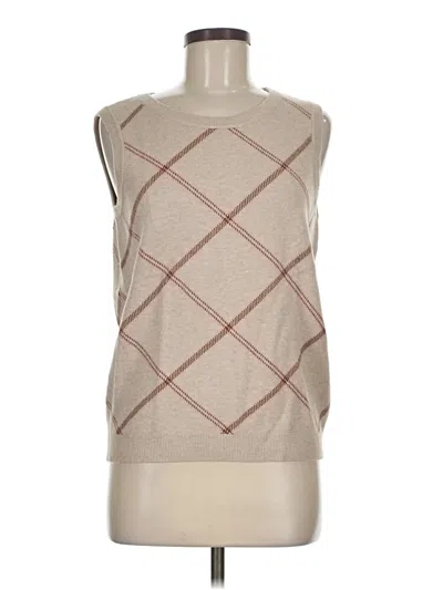 Pre-owned Nicole Miller Sweater Vest In Tan