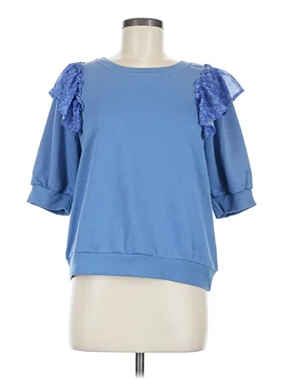 Pre-owned Nicole Miller Sweatshirt In Blue