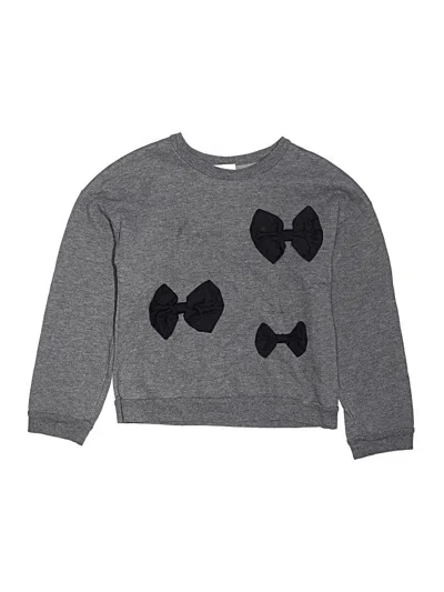 Pre-owned Nicole Miller Kids' Sweatshirt In Gray