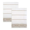 Nicole Miller Sydney 2-pc. Geo Linear Bath Towel In White