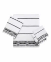 Nicole Miller Sydney Towels In White,blk