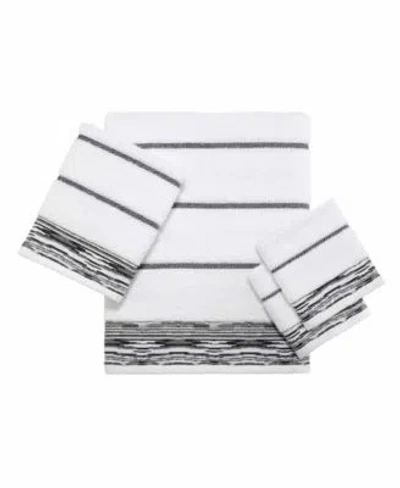 Nicole Miller Sydney Towels In White,blk