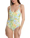 Nicole Miller One Piece Swim Tank In Yellow