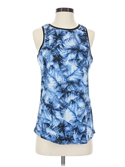 Pre-owned Nicole Miller Tank Top Blue Halter Neckline Tops