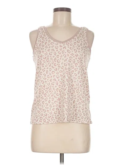 Pre-owned Nicole Miller Tank Top Ivory Halter Neckline Tops
