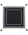 Nicole Miller Tassel Corner Scarf In Black