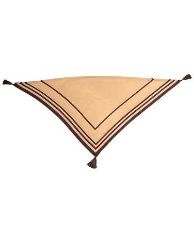 Nicole Miller Tassel Corner Scarf In Burgundy