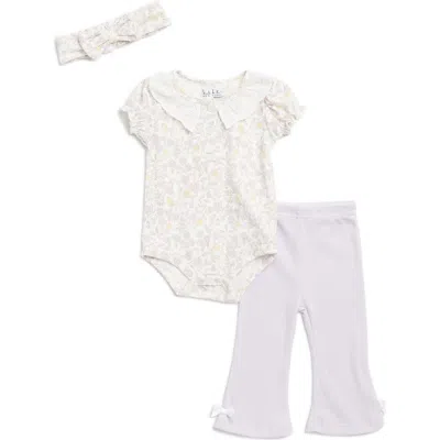 Nicole Miller Babies'  Three-piece Flare Leggings Set In Orchid Hush
