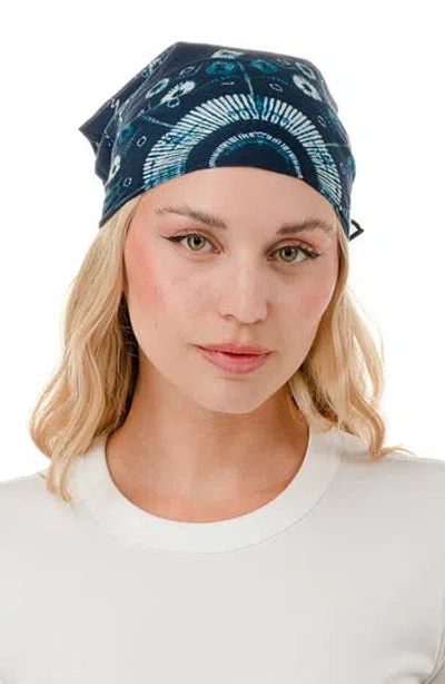 Nicole Miller Tie Dye Bandana In Blue