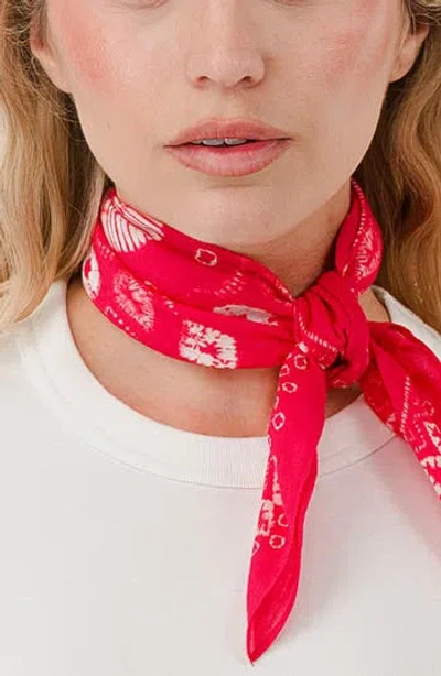 Nicole Miller Tie Dye Bandana In Red