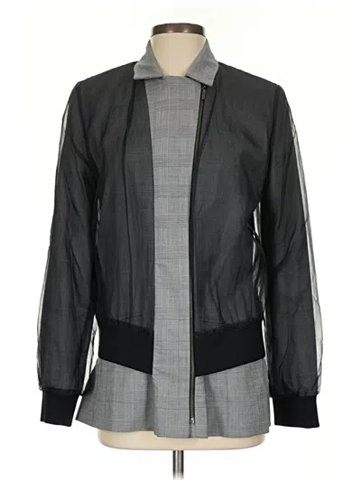 Pre-owned Nicole Miller Track Jacket In Gray