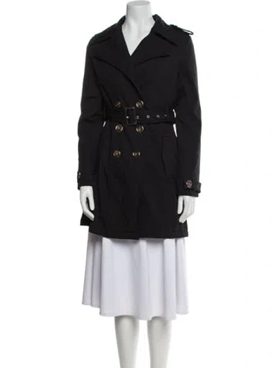 Pre-owned Nicole Miller Trench Coat In Black