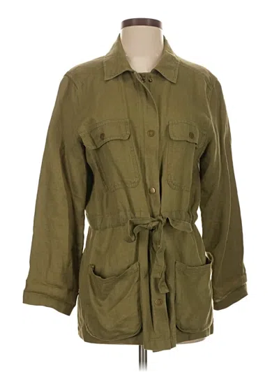 Pre-owned Nicole Miller Trenchcoat In Green