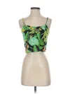 Nicole Miller Tube Top Green Strapless Neckline Tops In Multi