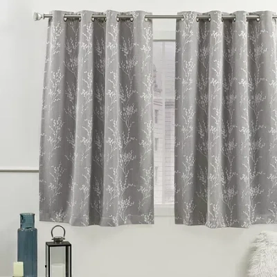 Nicole Miller Turion Grommet Top Light-filtering Set Of 2 Curtain Panel In Gray