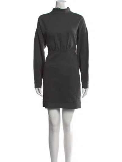 Pre-owned Nicole Miller Turtleneck Mini Dress W/ Tags In Gray