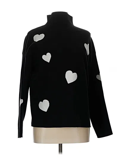 Pre-owned Nicole Miller Turtleneck Sweater In Black