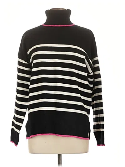 Pre-owned Nicole Miller Turtleneck Sweater In Black
