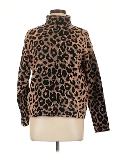 Pre-owned Nicole Miller Turtleneck Sweater In Brown
