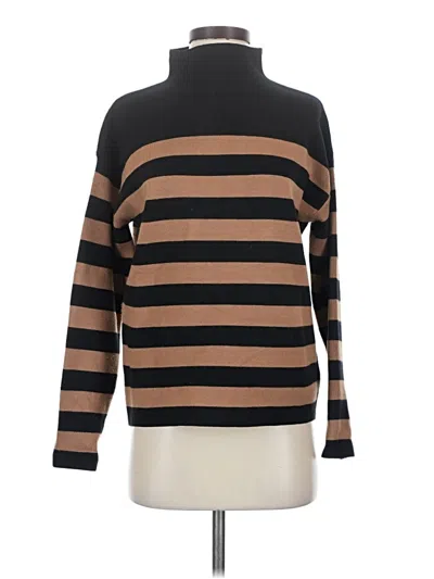 Pre-owned Nicole Miller Turtleneck Sweater In Brown
