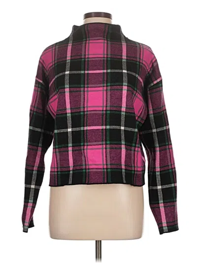 Pre-owned Nicole Miller Turtleneck Sweater In Pink