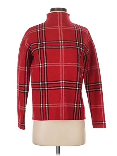 Pre-owned Nicole Miller Turtleneck Sweater In Red