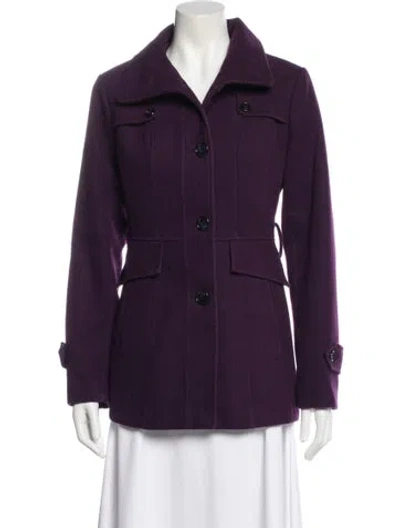 Pre-owned Nicole Miller Utility Jacket In Purple