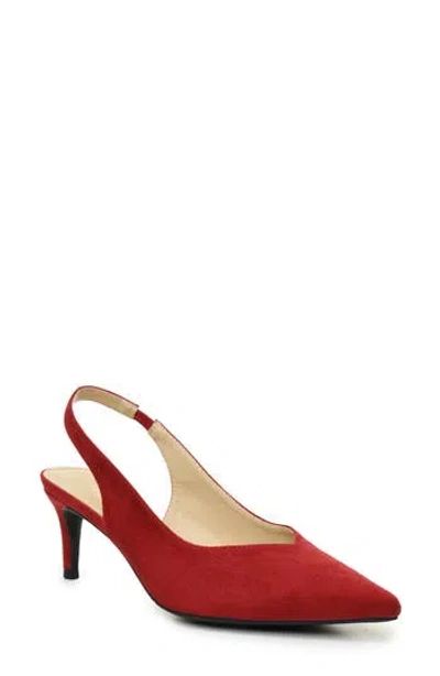 Nicole Miller V-cut Slingback Pump In Red Suede