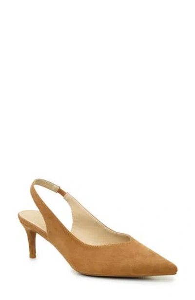 Nicole Miller V-cut Slingback Pump In Sand Suede