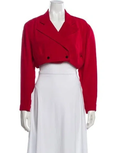 Pre-owned Nicole Miller Vintage Biker Jacket In Red