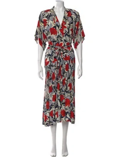 Pre-owned Nicole Miller Vintage Long Dress In Red
