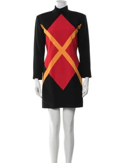 Pre-owned Nicole Miller Vintage Mini Dress In Red