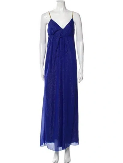 Pre-owned Nicole Miller V-neck Long Dress
