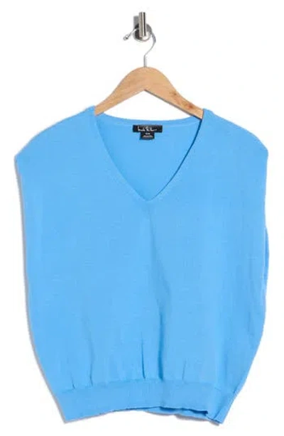 Nicole Miller V-neck Sweater In Blue