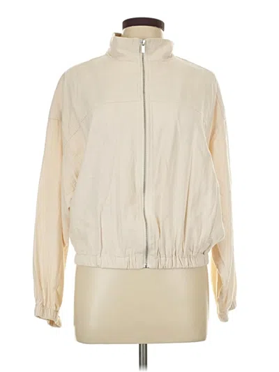 Pre-owned Nicole Miller Windbreaker Jacket In White