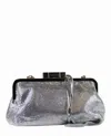 Nicole Miller Women's Chainmail Crossbody Clutch In Silver In Silver