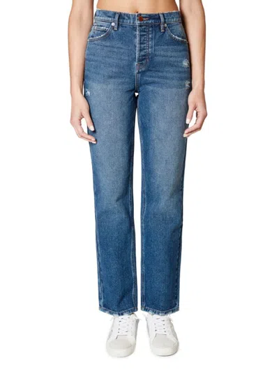 Nicole Miller Babies' Women's High Rise Loose 90's Fit Jeans In Dark Blue