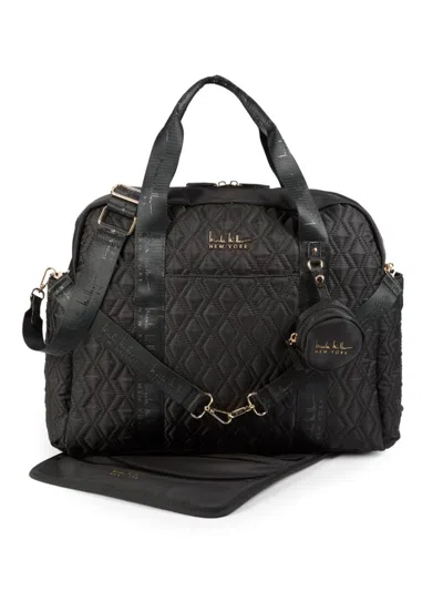 Nicole Miller Women's Logo Diaper Duffle Bag In Black