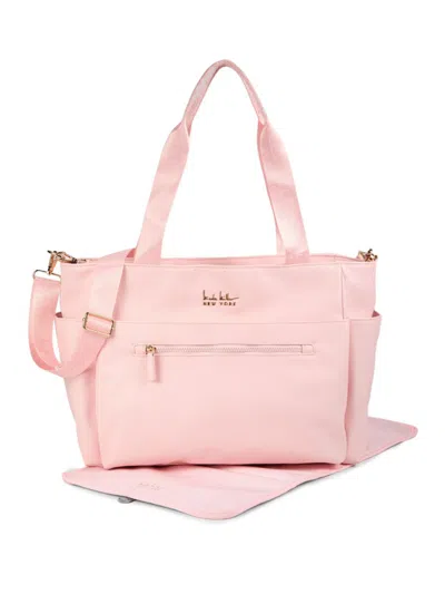 Nicole Miller Women's Logo Diaper Tote In Blush