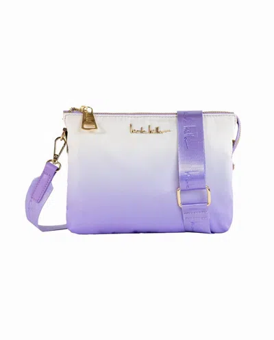 Nicole Miller Women's Nylon Crossbody Bag In Lavender Ombre In Multi
