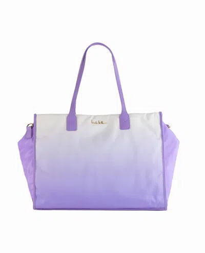 Nicole Miller Women's Nylon Tote Bag In Lavender Ombre