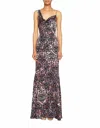 Nicole Miller Women's Pink Abstract Print Bodycon Maxi Dress In Multi In Multi
