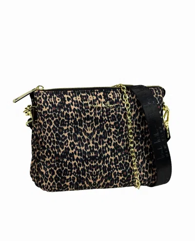 Nicole Miller Women's Quilted Crossbody Bag In Leopard Black In Multi